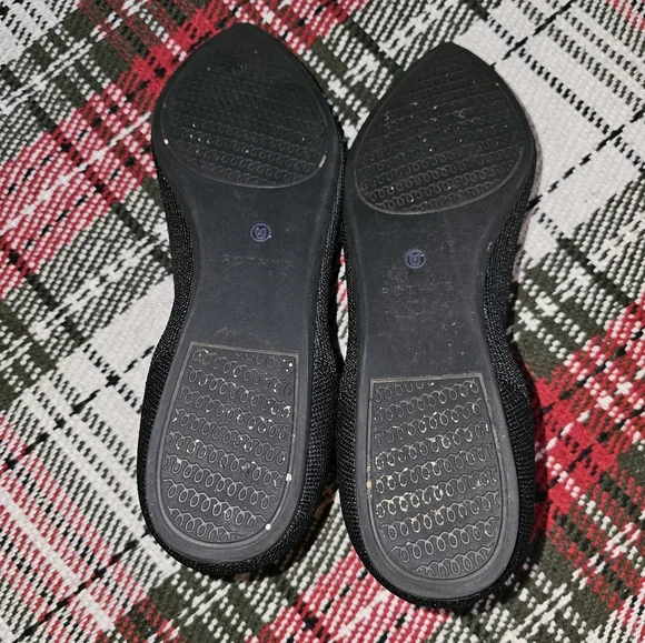 ROTHY'S 'The Point' Black Pointed Toe Flats Slipons 10.5 Pre-owned! NICE!! - Picture 5 of 6